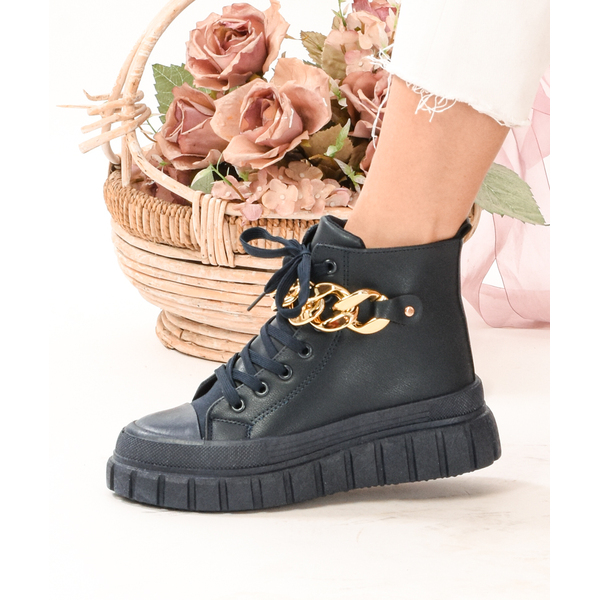 Ghete Dama Gold Bleumarin