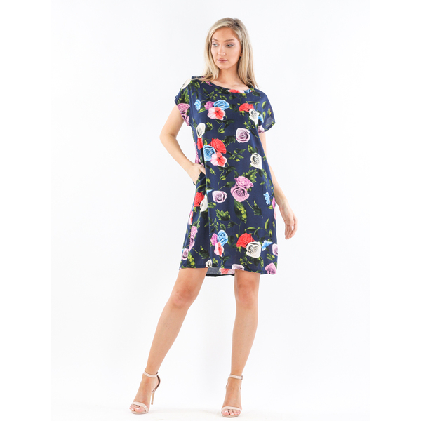 Rochie Dama Vascoza HelenOne Bleumarin cu Roz image9