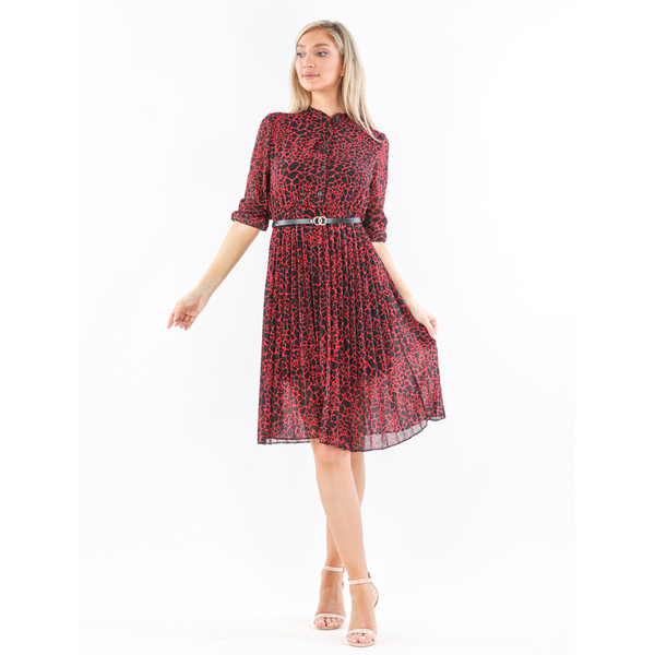 Rochie Dama Senorita Rosu cu Negru image15