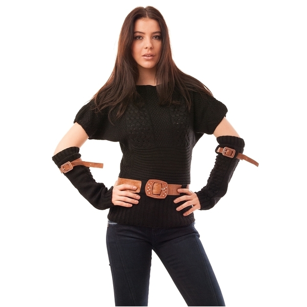 Vesta Dama Cu Maneci Detasate Wings Neagra