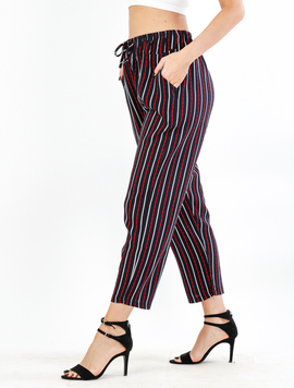 Pantaloni Dama Thriftye Nine Negru si Rosu