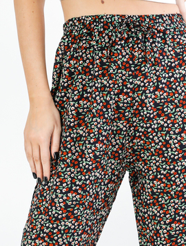 Pantaloni Dama Thriftye Fourteen Negru si Verde