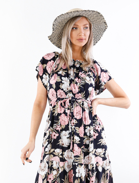 Rochie Dama Ghyvansh One Negru si Roz