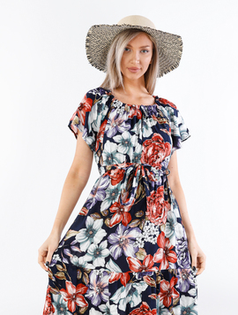 Rochie Dama Ghyvansh Six Negru si Maroniu