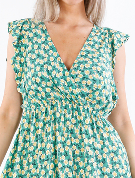 Rochie Dama Yhnola Fourteen Verde si Galben