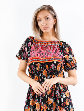 Rochie Dama Katyshea Seven Roz si Portocaliu