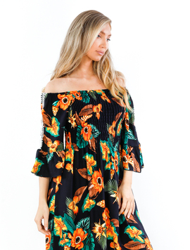 Rochie Dama Fiona Twenty Negru si Maroniu