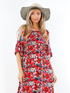 Rochie Dama Fiona Twenty Rosu si Roz
