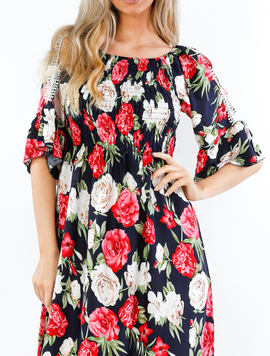 Rochie Dama Fiona Twenty Negru si Bej