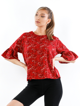 Bluza Dama Panza Meggy Rosu