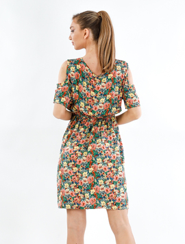 Rochie Dama Yellys Twenty Verde si Maroniu