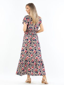Rochie Dama Panza Duffye Bleumarin si Maroniu