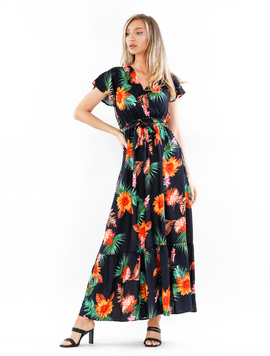Rochie Dama Panza Lytha One Negru si Portocaliu