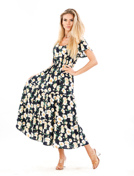 Rochie Dama Brennan Fourteen Negru si Galben