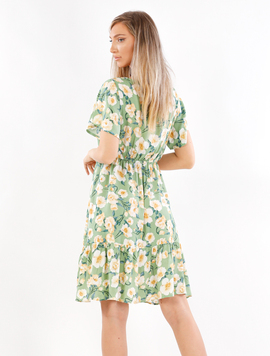 Rochie Dama Montague Eighteen Vernil si Galben
