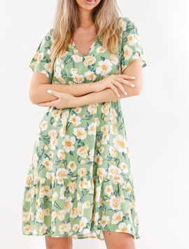 Rochie Dama Montague Eighteen Vernil si Galben