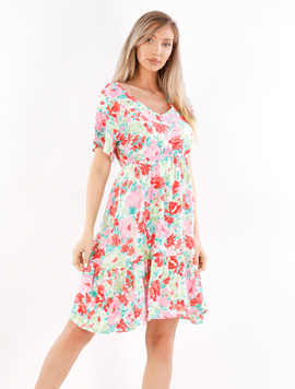 Rochie Dama Montague Twenty Six Verde si Roz