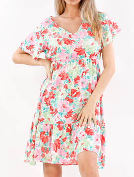 Rochie Dama Montague Twenty Six Verde si Roz