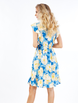 Rochie Dama Yhnola Nineteen Bleu si Galben