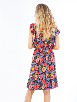 Rochie Dama Yhnola Twnety Seven Negru si Rosu