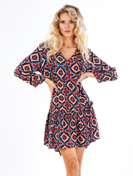Rochie Dama Baldwin Fourteen Verde si Portocaliu