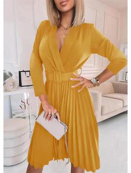 Rochie Dama Lycra Teardown Mustar