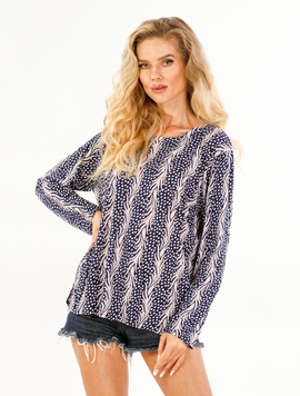 Bluza Dama Lycra ComfylLoose Bleumarin Roz