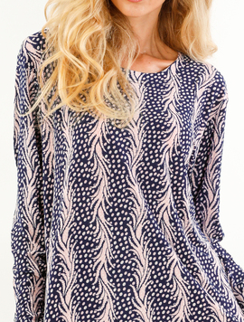 Bluza Dama Lycra ComfylLoose Bleumarin Roz