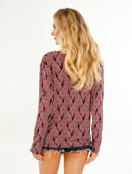 Bluza Dama Lycra ComfylLoose Grena Alb