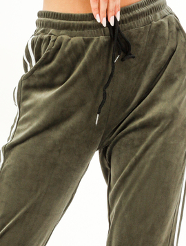 Pantaloni Dama Catifea StripesVelvet Verde