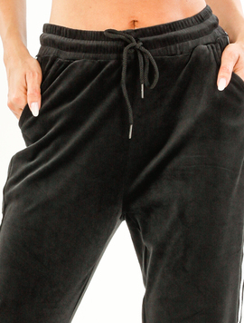 Pantaloni Dama Catifea StripesVelvet Negru