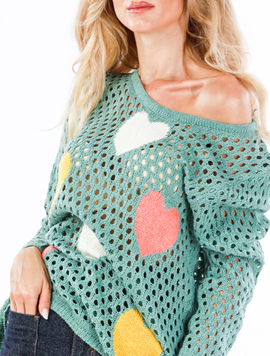 Pulover Dama HeartKnit Verde