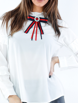Bluza Voal Dama Pinnochio Alb