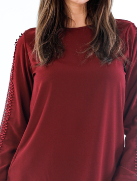 Bluza Voal Dama SleeveGaze Grena