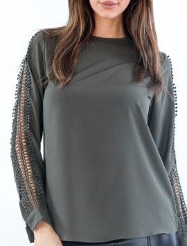 Bluza Voal Dama SleeveGaze Kaki