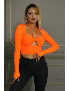Bluza Dama PrintBlouse Portocaliu