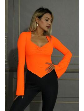 Bluza Dama FlaredSleeves Portocaliu