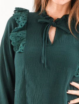 Bluza Voal Dama Frills Chic Verde