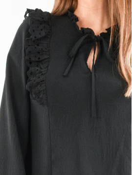 Bluza Voal Dama FrillsChic Negru