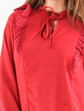 Bluza Voal Dama Frills Chic Grena