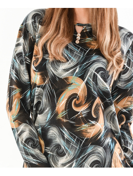 Bluza Dama Abstract Gri Maro