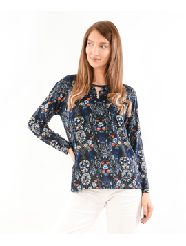 Bluza Dama Abstract Bleumarin