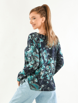 Bluza Dama Comfortable One Bleumarin Turcoaz