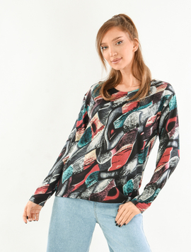 Bluza Dama Comfortable One Grena Turcoaz