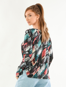 Bluza Dama Comfortable One Grena Turcoaz