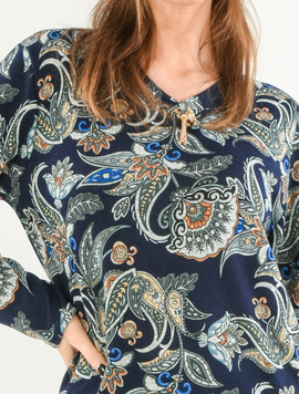 Bluza Dama GoldBrooch Bleumarin