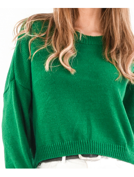 Pulover Dama Tricotat LittlePuf Verde