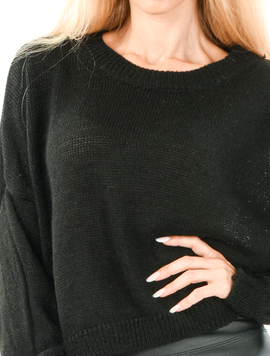 Pulover Dama Tricotat LittlePuf Negru
