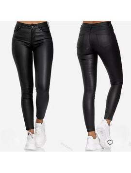 Pantaloni Dama Piele Ecologica EdaOne Negru