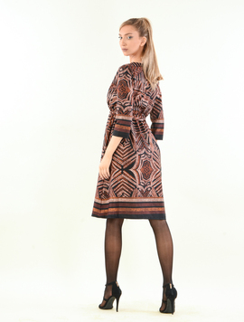 Rochie Dama LycraCrep Anaya Maro cu Negru